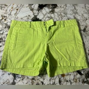 Women’s bright yellow/green khaki shorts from JCPenney size 6